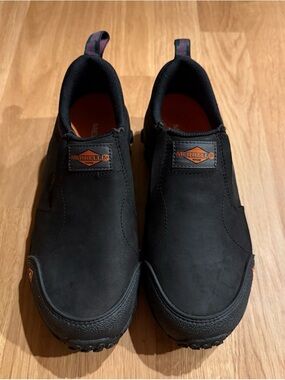 NEW Merrell Women’s Work Jungle Moc Leather Composite Toe Work Shoe - Black - 7